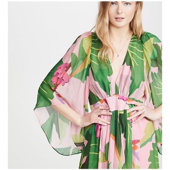 FARM Rio Dresses & Skirts - Farm Rio Caftan Tropicalistic Gorgeous Flowy Maxi Dress Size: Large